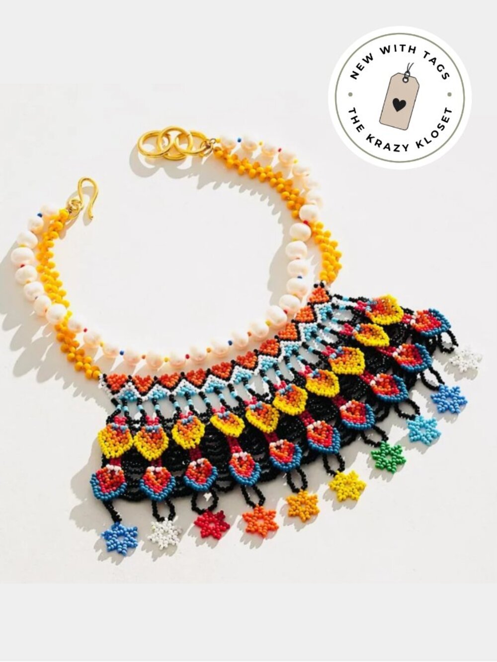 Mercedes Salazar Synchronicity Necklace NWT | Handmade Colorful Beaded Necklace